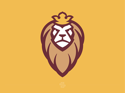 Cool Lion animal animals crown design flat illustration king lion lion king logo logo mascot mascot minimal vector wild wild animal