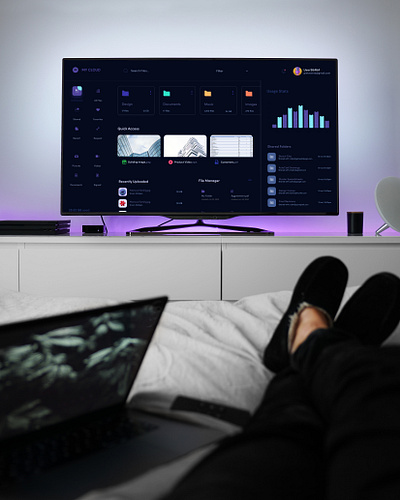 Mockup for S_cloud dashbaord dashboard design mockup tv ui