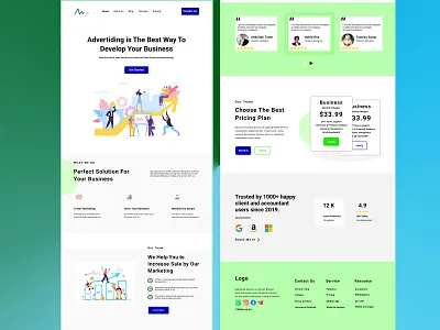 Business Landing Page. landing page logo ui