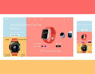 Watch web design ui