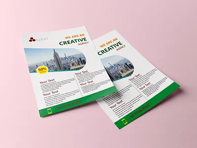 Flyer with beautiful mockup branding business flyer design flyer graphic design illustration vector