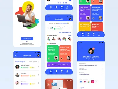 Social Impact Mobile Application Screens UI dashboard illustration mobile mobile app ngo social social impact ui ux