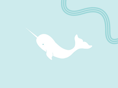 Narwhal adobe animal design graphic design illustration illustrator marine narwhal ocean retro sea vintage wildlife