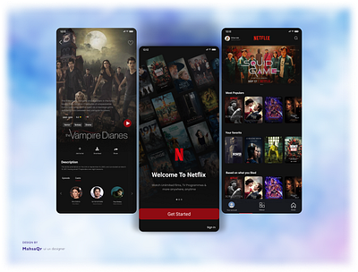 Netflix Redesign application branding design illustration iranian landing page logo mobile app movie app movies netflix responsive series ui ui design user exprience user interface ux design vampire