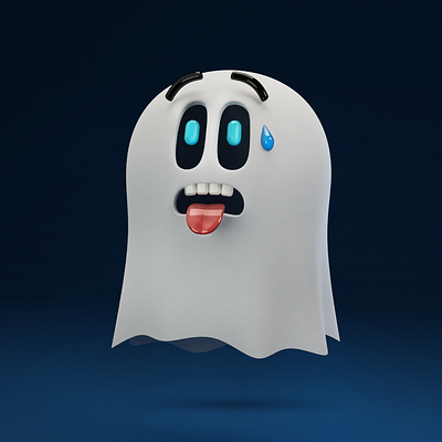 Spook 3d 3d character 3dart art blebder design designer funny ghost graphic design illustration modeling