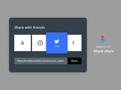 Daily Ui 010 - Share share graphic design ui