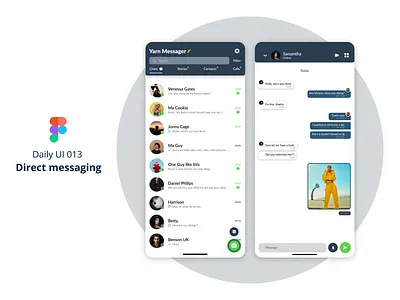 Daily Ui 013 - Direct messaging graphic design ui