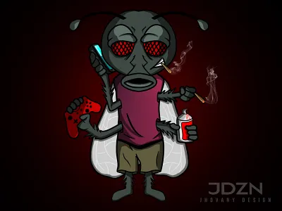 Mozkaa The Fly design illustration logo vector