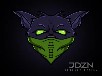 Midnight Kat design illustration logo vector