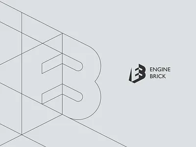 Engine Brick Logo brand branding design graphic illustration logo ui ux