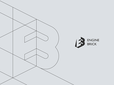 Engine Brick Logo brand branding design graphic illustration logo ui ux