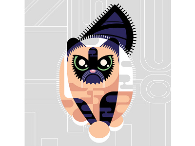 Illustration for 9 Lives Cat Board Game abstract animal caricature cat contemporary design editorial game illustration illustrator logo pet vector