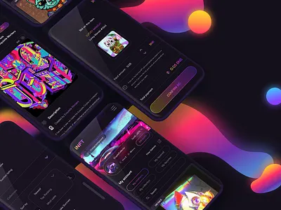 iNFT ✨ - NFT Marketplace on BSC App UI app binance blockchain bsc crypto design marketplace mobile nft ui