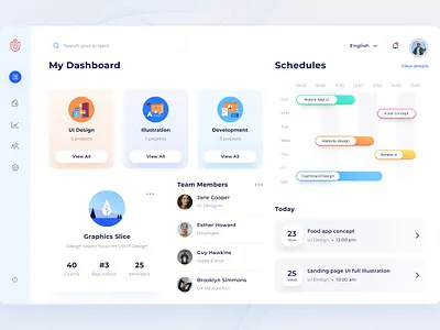 Task Management Dashboard dashboard dashboard design minimal productivity schedule task task management ui design uiux design