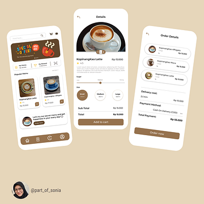 Coffe Shop Mobile Design or Coffe shop app design app appdesign caffe coffe coffeshop coffeshopdesign design mobile mobiledesign ui uiux