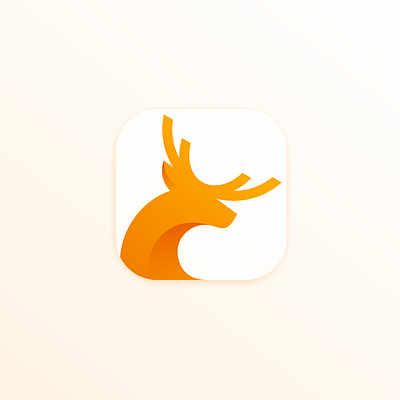 Deer App Icon animal app app icon branding deer design icon illustration logo ui ux vector