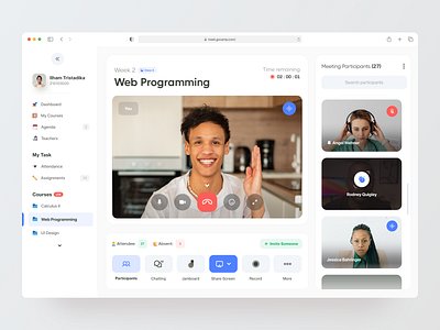 GoCamp - Elearning Platform📺 app chat conference conversation course dashboard design elearning event livestream meet meeting online meet people room video video call video conference web zoom