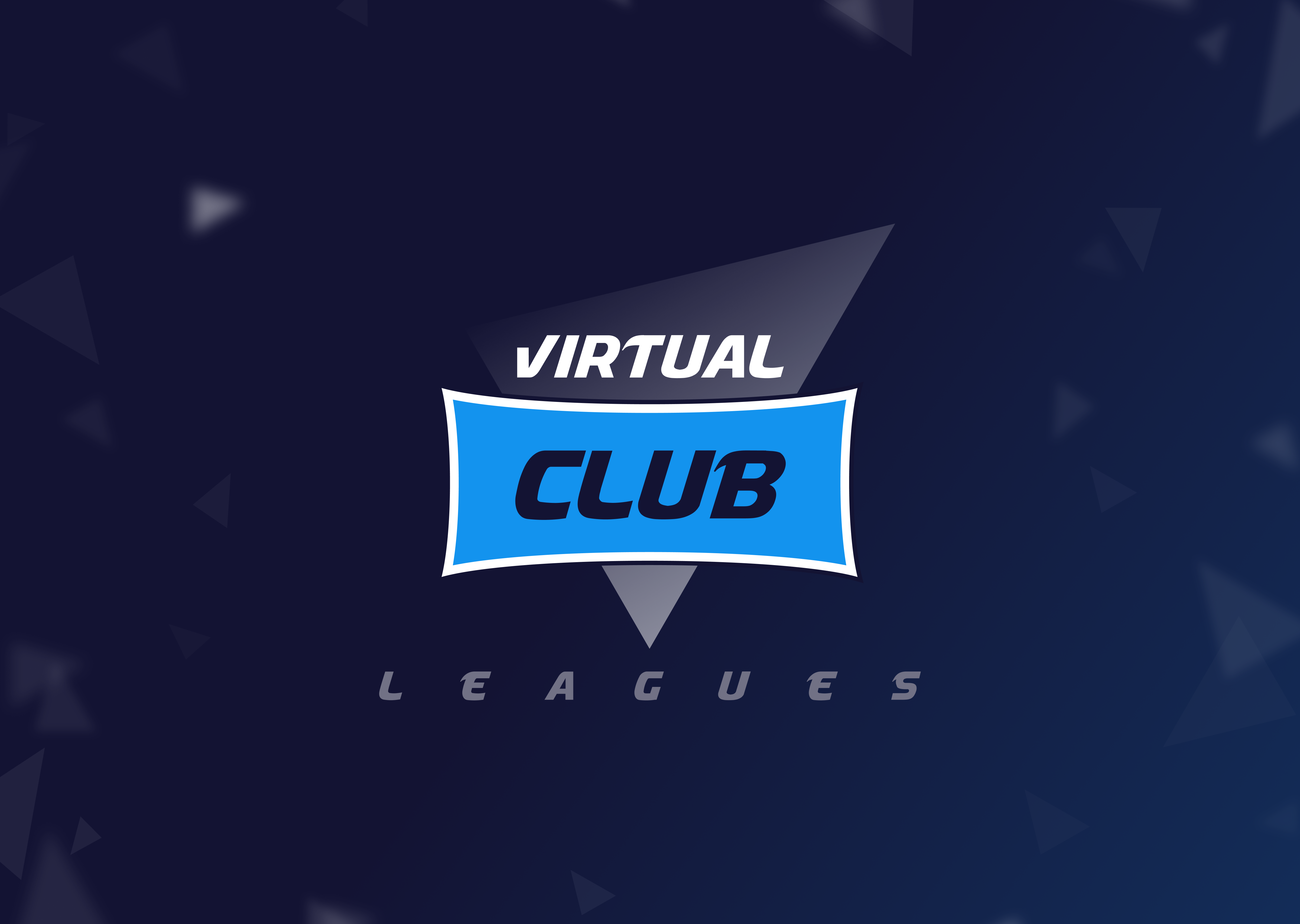 Logo & UI · Virtual Club Leagues blue branding composition esports figma game gradient inspiration interface layout login login page logo logo design esports player ui web