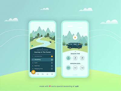 Meditation App Concept animation branding colors creative creative agency design graphic design illustration logo ui uidesign ux design vector