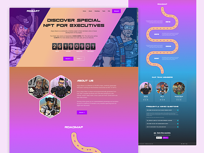 NFT Landing Page branding crypto etherium gallery graphic design header landing landingpage logo nft nft coin nft landing page nft marketplace nft web platform ui uiux ux web website