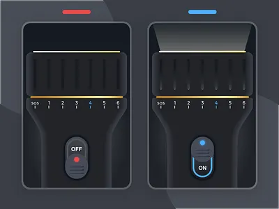 Torch Light ON/OFF Concept app branding design icon logo typography ui ux