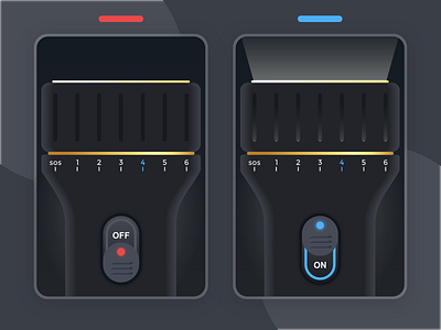 Torch Light ON/OFF Concept app branding design icon logo typography ui ux