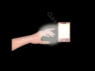 Social Media A Place To Be Distracted Vector Illustration Design design figma graphic design illustration logo online phone social media typography vector