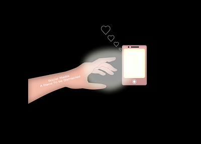 Social Media A Place To Be Distracted Vector Illustration Design design figma graphic design illustration logo online phone social media typography vector