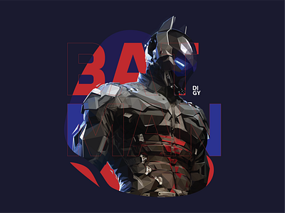 Arkham knight Lowpoly design arkham knight batman design fantastic futuristik game graphic design illustration superhero vector vilain