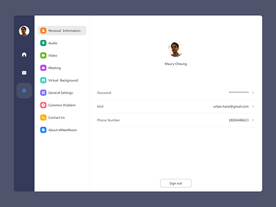 Personal Information meeting ui ux webdesign