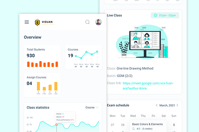 Education app dashboard design by xlent studio. app movile application ui uiux