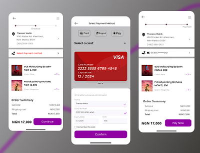 Credit card Checkout app app design bank card banking credit card debit card design ecommerce ecommerce app ecommerce design mobile app mobile app design online bank online store shop ui ux