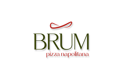 "Brum" pizza napolitana - Logo branding dough graphic design logo pizza pizzeria restaurant vector