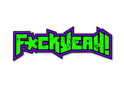 F*ck Yeah! - Party-style logo for local HC- Thrash Heroes branding graphic design illustration logo t shirt vector