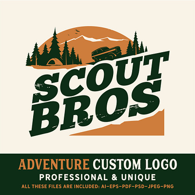 ADVENTURE CUSTOM LOGO graphic design logo wildlife logo design