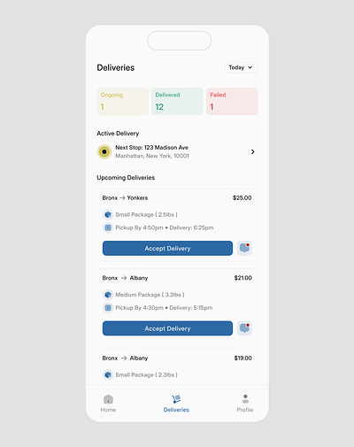 SwiftSend { Courier's Perspective } design dribbble figma product design uxui