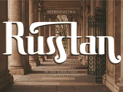 Russtan retro serif font craft luxury font