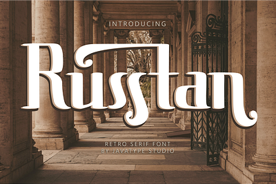 Russtan retro serif font craft luxury font