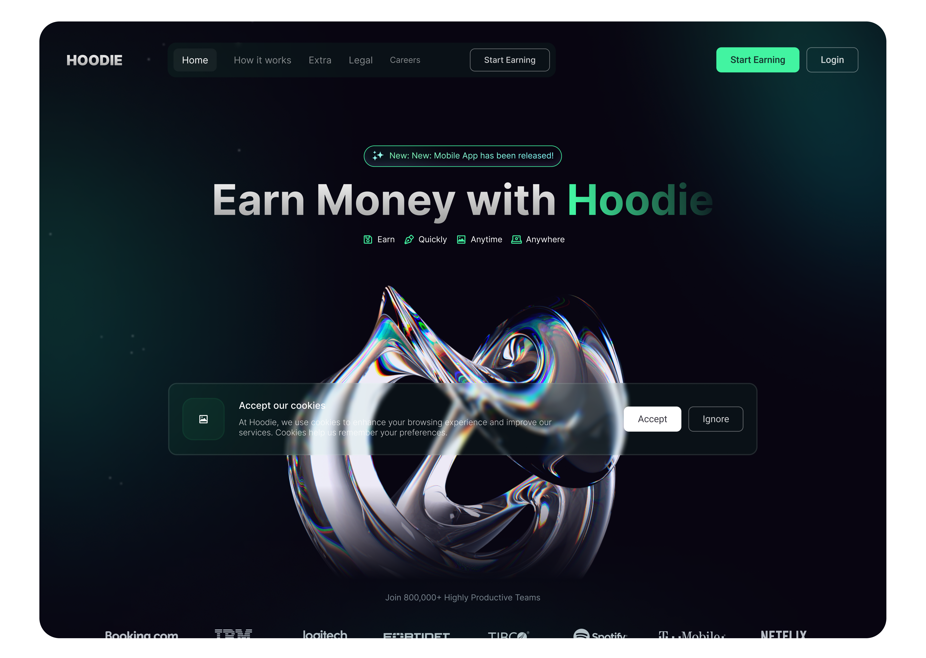 Example of Landing Page Design & Development
