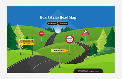 Roadmap presentation cover branding design illustration vector