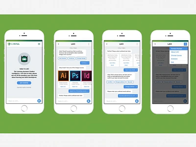 Laci Chatbot interface app branding chatbot conversation design product design ui ux