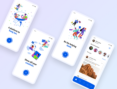 Community App Concept community community app community mobile app community social app design getting started illustration illustration onboarding mobile app modern onboarding onboarding app social social app social community app social media social media app social media mobile app social mobile app visual