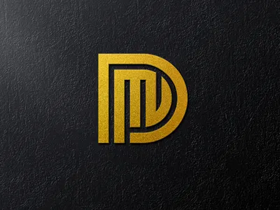 D+M monogram art branding clean design flat graphic design logo ui
