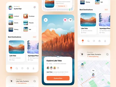 Travel Mobile App 3d animation app branding dashboard design graphic design hotel illustration landing logo mobile motion graphics nft populer real estate ticket travel ui uiux