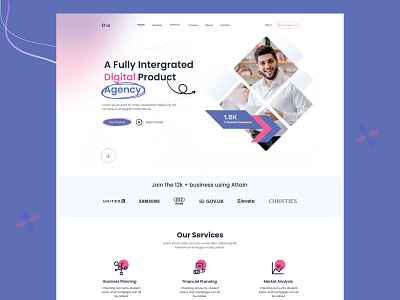 Digital Product Agency landing agency agency website digital agency homepage interface landing landing page minimal product designer startup ui ui design ux web web design web designer websiite