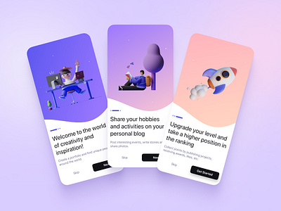 Onboarding | Social media app | iOS app concept inspiration ios media onboarding social ui ux