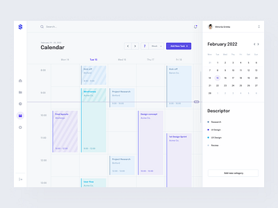 Syneo | Task Management Platform app calendar clean dashboard design layout management platform project project management software task todo todo app track ui ux web