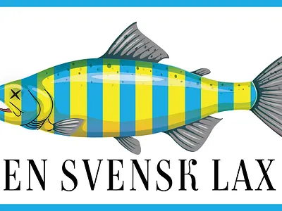 A swedish salmon design illustration illustrator salmon vector