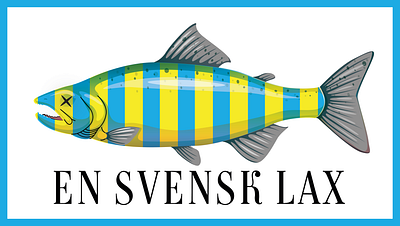 A swedish salmon design illustration illustrator salmon vector