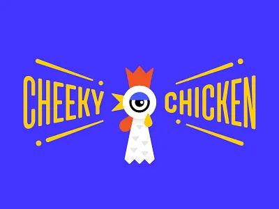 Cheeky Chicken bar cafe cheeky chick chicken crown cry delivery earrings egg fashion fast food food glamorous impudent logo mascot mirror restaurant rooster